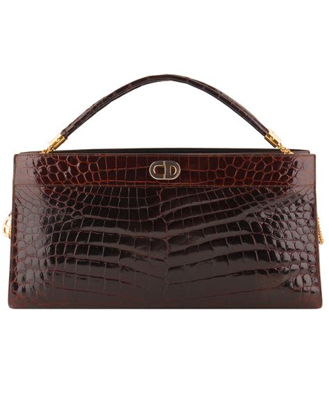 dior baguette bag brown|dior leather handbags.